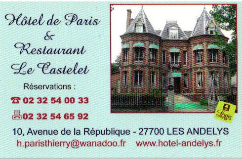 Hotel de Paris, les Andelys